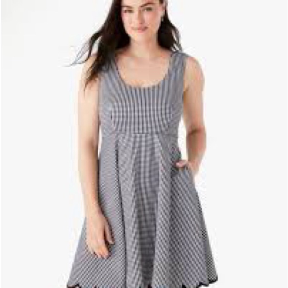Kate Spade Black and White Gingham Mini Dress